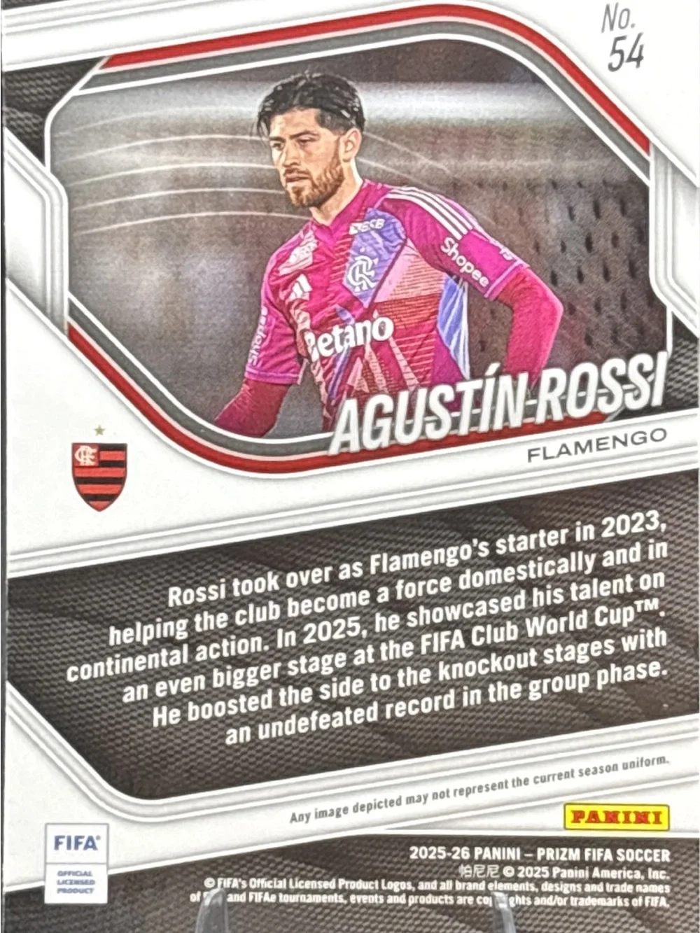 Panini Prizm Agustín Rossi Rookie Goalkeeper Card